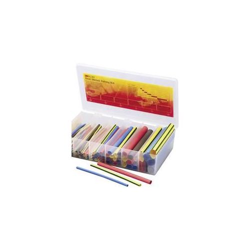 3M GTI-BOX1.6-19BK Schrumpfschlauchsortiment Schwarz Schrumpfrate:2:1 104 Teile