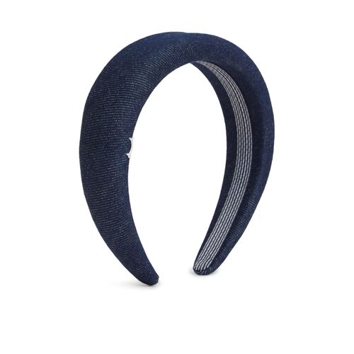 Haarreif TOMMY HILFIGER "TH NAUTICAL DENIM", Damen, schwarz denim, Stoff, Haarfixierungen, gepolstert