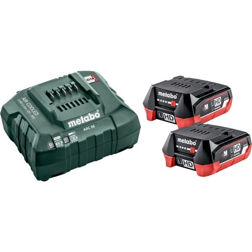 Metabo Akku Basis-Set (2 Akkus, Ladegerät) Werkzeugakkus Ersatzakkus 685301000