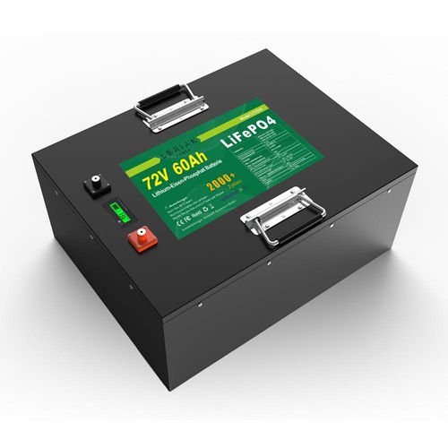 LiFePO4 Akku 72V 60Ah 4320Wh mit BMS, 60A Dauerentladestrom, 510x410x210mm