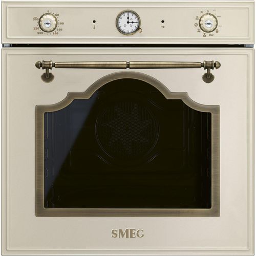 Smeg SFP67C1TPO Einbau-Elektro-Multifunktionsbackofen mit Pyrolysefunktion, 65 l, 60 cm, cremefarben,