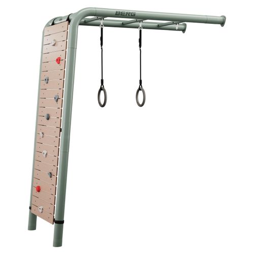 BERG Spiel- und Fitnessgerät PlayBase Wall + Peak set Stahl zum Eingraben Grün
