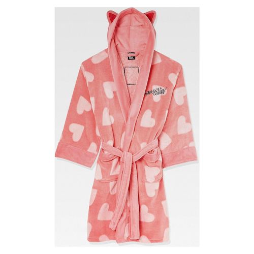 Harley Quinn DC Comics Cosy Hearts Pink Bathrobe with Ears!