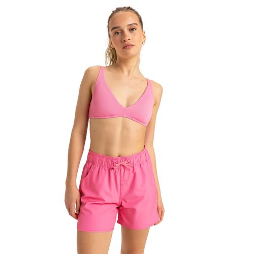Badepants ROXY "Roxy Wave 5", Damen, Gr. L, US-Größen, pink (pink carnation), Polyester, Badehosen