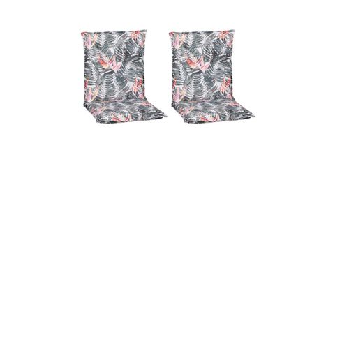 Niedriglehner Auflagen Tamky 2er-Set ca. 98x46 cm Grau/Rot