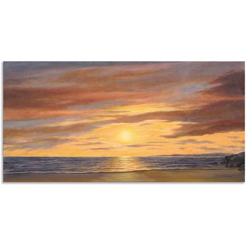Wandbild ARTLAND "Sonne am Strand", braun (farbe bild(er): braun), B:150cm H:75cm, Bilder, als Alubild, Leinwandbild in verschied. Größen