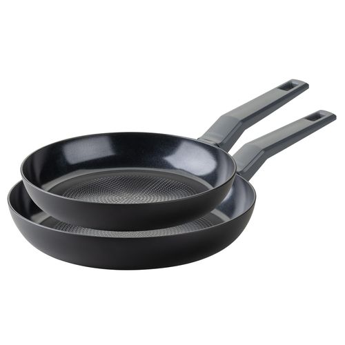 Bratpfanne FACKELMANN "Statement", schwarz, Ø:28cm, Pfannen, Bratpfanne, 2er Pfannenset Statement – Bratpfannen, Kochpfannen, Aluminium-Pfannen