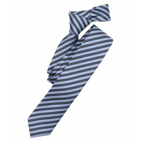 Krawatte VENTI "VENTI Krawatte gestreift", Herren, blau, 100% Seide, Krawatten