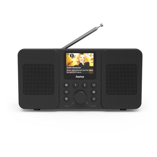 HAMA Digitalradio (DAB+) "Digitalradio (DAB+, Internetradio, Bluetooth RX, App)", schwarz, B:23,5cm H:12,5cm T:8cm, Radios