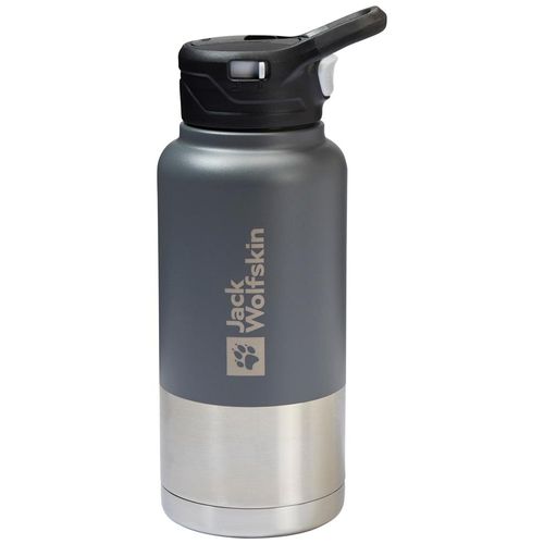 Thermoflasche JACK WOLFSKIN "SAIMA INSULATED STRAW", grau (asphalt), Trinkflaschen Thermoflasche