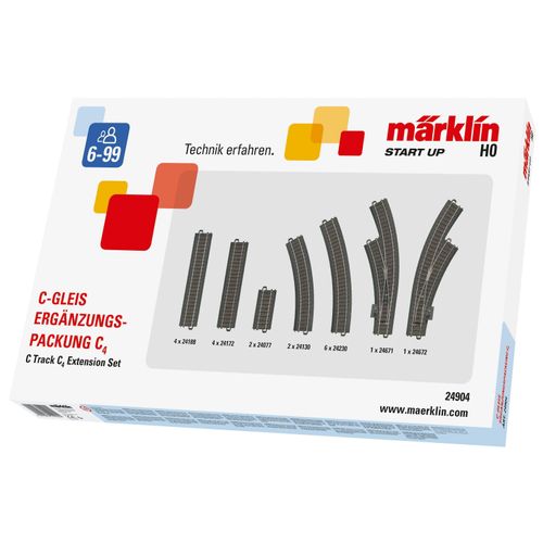 Gleise-Set MÄRKLIN "Märklin Start up - C4 - 24904", bunt, Eisenbahn-Schienensets, Kinder