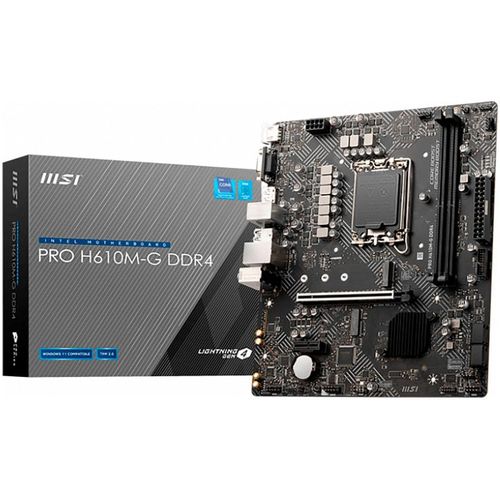 MSI Mainboard "PRO H610M-G DDR4", schwarz, B:21,1cm H:6,5cm T:24,4cm, Mainboards