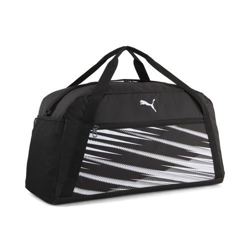 Sporttasche PUMA "ATTACANTO Sporttasche (41 l) Erwachsene", Gr. B/H/T: 55cm x 28cm x 27cm onesize, schwarz-weiß (schwarz, weiß), Taschen Sporttasche