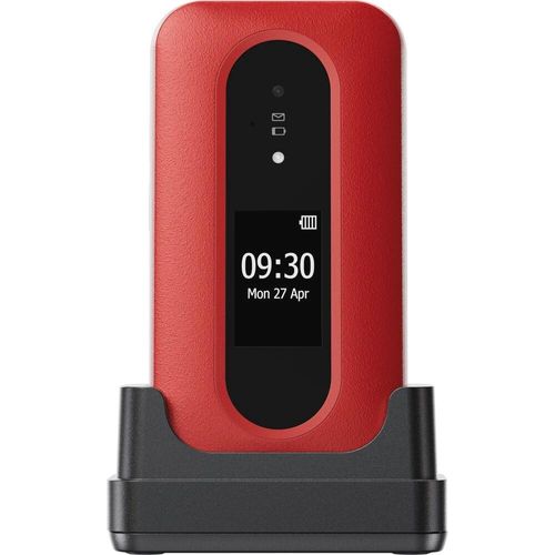 DORO Klapphandy "Leva L30", rot, B:9cm H:5,5cm T:19,1cm, Mobiltelefone