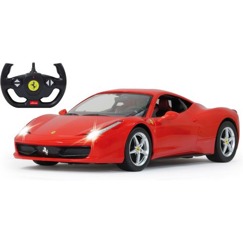 RC-Auto JAMARA "Deluxe Cars, Ferrari 458 Italia, 1:14, rot, 2,4GHz", rot, Fernlenkfahrzeuge, KinderB:16,5cm H:9cm T:32,5cm, mit LED-Licht, B:16,5cm H:9cm T:32,5cm
