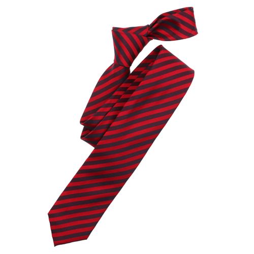 Krawatte VENTI "VENTI Krawatte gestreift", Herren, rot (sattes rot), 100% Seide, Krawatten