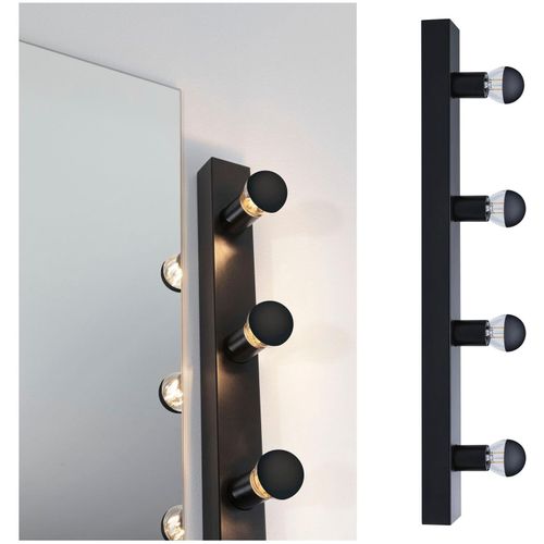 PAULMANN Spiegelleuchte "Spiegelleuchte IP44 E14 230V dimmbar", schwarz, 4, H: 7,5cm, 1 Stk., Leuchten, Ein-/Ausschalter, Spiegelleuchte