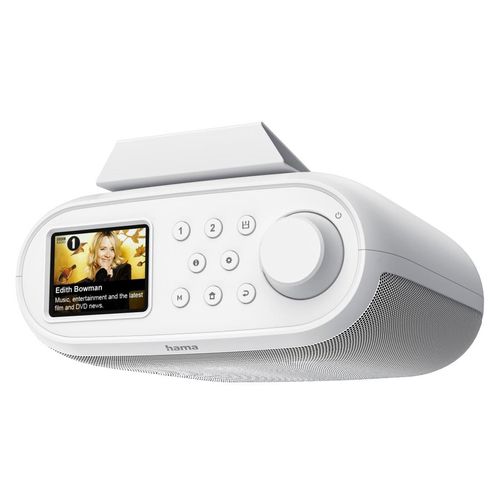 HAMA Digitalradio (DAB+) "DAB-Radio (mit Bluetooth, Digitalradio, FM/DAB plus, Radiowecker)", weiß, Radios, Unterbauradio mit Montagematerial