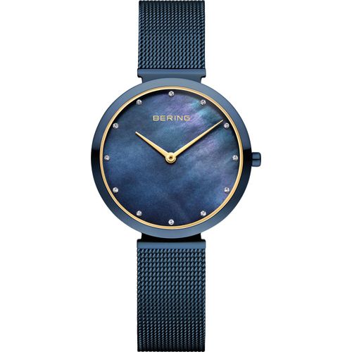 Bering Uhr Charity-Modell Quarz DamenuhrBlau 18132‑399