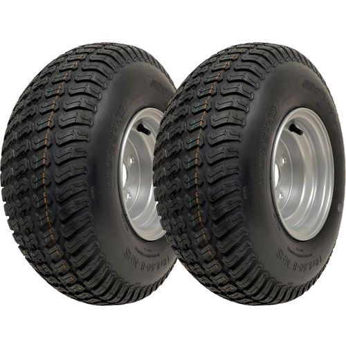 18x6.50-8 Rasenmäher Gras Reifen auf Felgen 4 Ply Wanda P332 4x4" PCD Felge (Satz von 2)