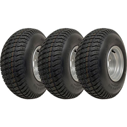 18x6.50-8 Rasenmäher Gras Reifen auf Felgen 4 Ply Wanda P332 4x4" PCD Felge (Satz von 3)