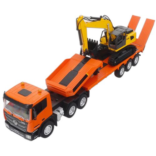 2,4-GHz-RC-Baufahrzeug mit Bagger-Set, ferngesteuertes Baufahrzeug-Modellbausatz im Maßstab 1:24 mit Sound und Licht