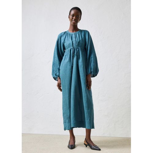 bonprix Maxikleid aus reinem Leinen, petrol, Gr.36, Ideal für den Frühling! Bequemes Maxikleid aus reinem Leinen