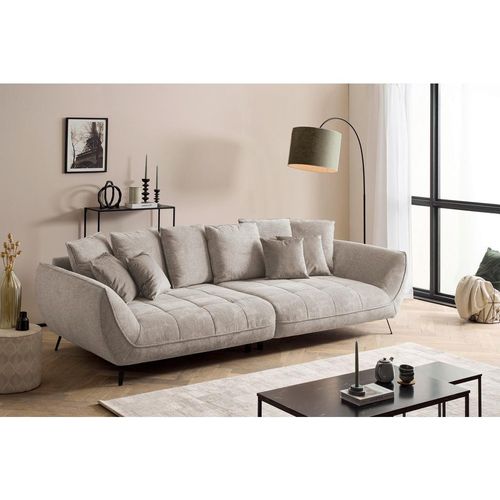 Livetastic , Beige , Textil , Füllung: Silikon, Schaumstoffflocken,Silikon,Silikon , 311x95x130 cm , Made in EU , Rücken echt , Wohnzimmer, Sofas & Couches, Sofas, Big Sofas
