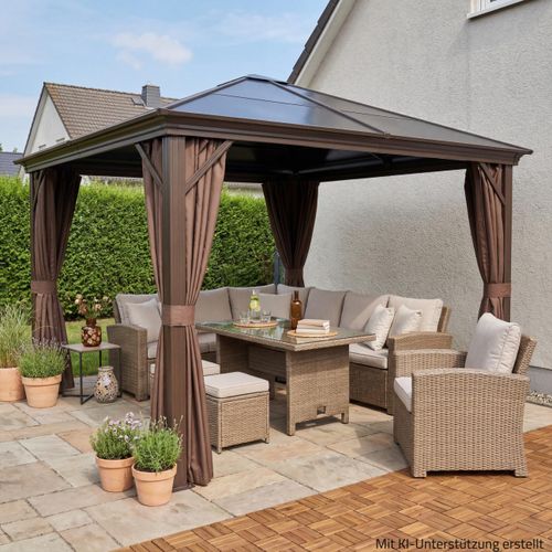 Pavillon PANAY - braun - 300x300 cm