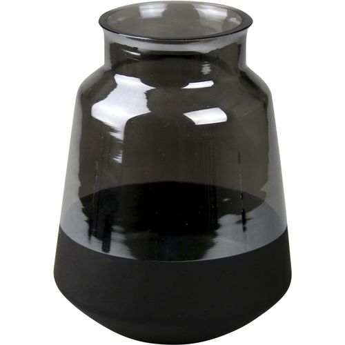 Tischvase AM DESIGN "Blumenvase aus Glas", schwarz, H:21cm Ø:15cm, Glas, Vasen, Dekovase, Höhe ca. 21 cm