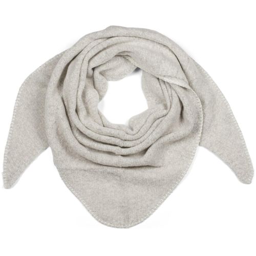 Dreieckstuch STYLEBREAKER "Strick Dreiecktuch meliert", Damen, grau (hellgrau), Obermaterial: 80% Viskose CV. 20% Wolle WO., Modisch, Modetücher