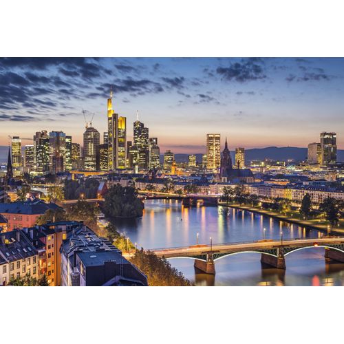 Fototapete PAPERMOON "Frankfurt am Main", bunt, B:2,5m L:1,86m, Vlies, Tapeten