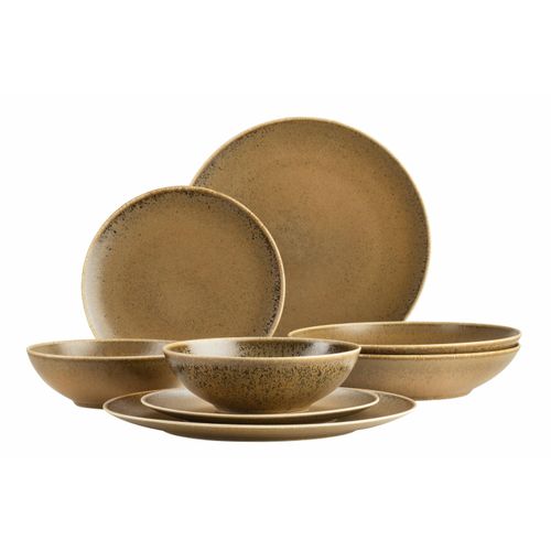 Kombiservice MÄSER "Grumpy", beige, 8, Geschirr-Sets, Kombiservice