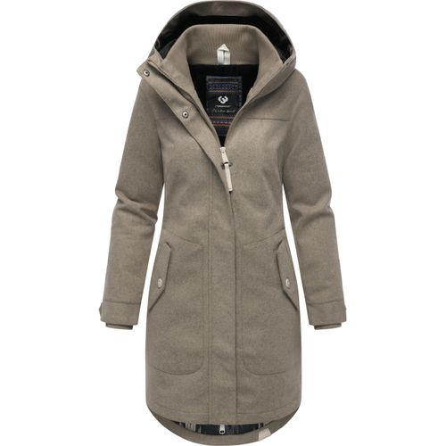 Wintermantel RAGWEAR "Wintermantel Jannisa Coat", Damen, Gr. M, braun (stone braun25), Obermaterial: 100% Polyester PES. Obermaterial: Futter: 100% Polyester PES. 100% Polyester PES., Mäntel Wintermantel