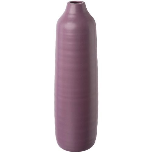 Bodenvase CREATIV DECO, lila (aubergine), H:40cm Ø:11cm, Keramik, Vasen, Bodenvase, besondere Oberflächenstruktur