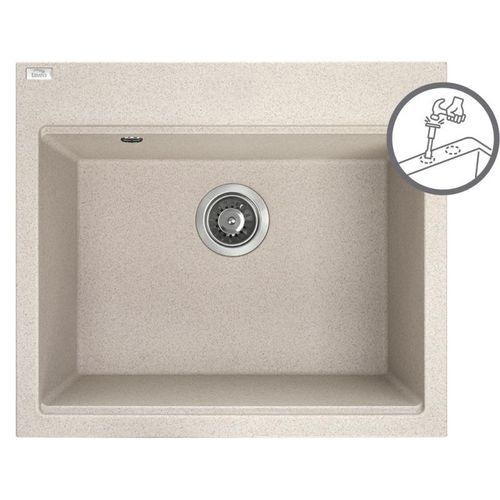 Laveo TAU SBT_410Y Einzelspüle 500 x 570 x 210, beige