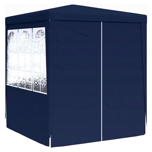 UV- und wasserbeständiges Partyzelt 2,5x2,5x2,4m blau mit Seitenwänden - für Gartenfeiern