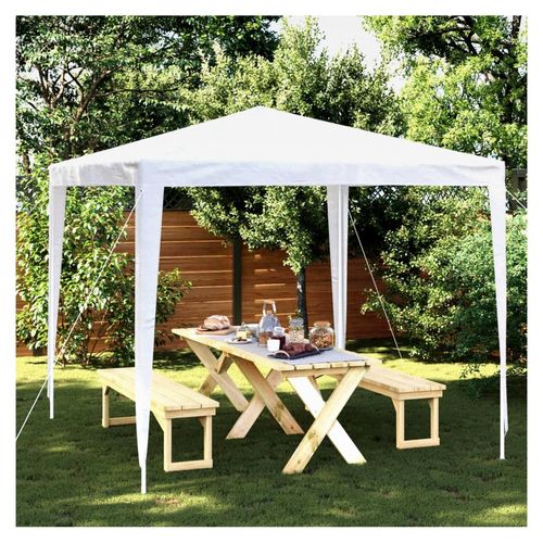 UV- und wasserbeständiges Partyzelt 2,5x2,5x2,4m Weiß - für Familienfeiern und Freiluftveranstaltungen