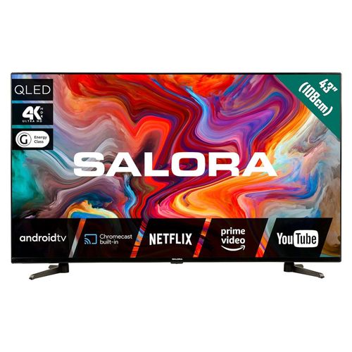 Salora 43QLEDTV, 4K UHD Smart TV, 109,2 cm (43"), QLED, Smart-TV, WLAN, Schwarz