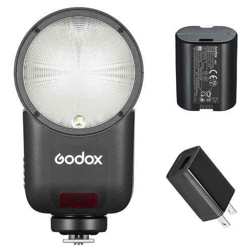 Godox V1mid C Kamerablitz mit TTL- und High-Speed-Sync-Funktion, Li-Ionen-Akku, tragbarer Blitz, passend für Canon-DSLR-Kameras, US-Stecker