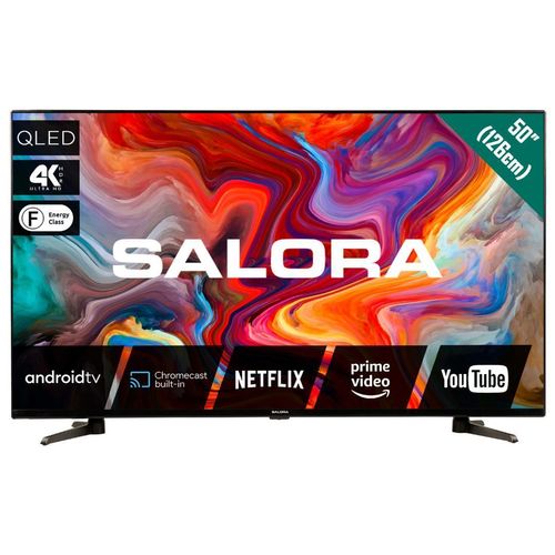 Salora 50QLEDTV, 4K UHD Smart TV, 127 cm (50"), QLED, Smart-TV, WLAN, Schwarz