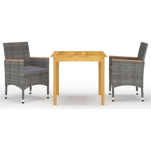 CLORIS 3-tlg. Garten-Essgruppe Grau 3067676