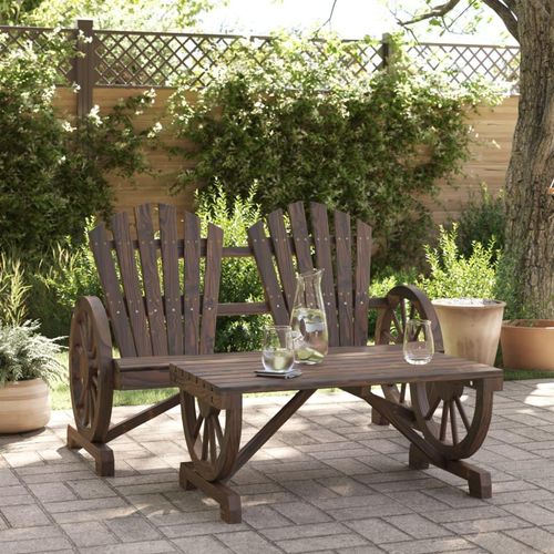 CLORIS 2-tlg. Garten-Lounge-Set Massivholz Tanne 2024