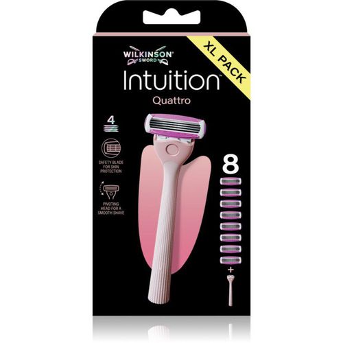 Wilkinson Sword Intuition Quattro rasoir + lames de rechange 8 pièces