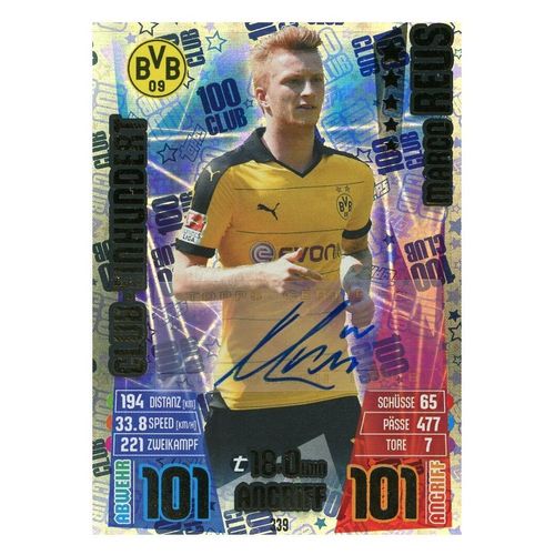 MX-339-AU - Marco REUS - Club-Einhundert Autogramm Karte - Saison 15/16