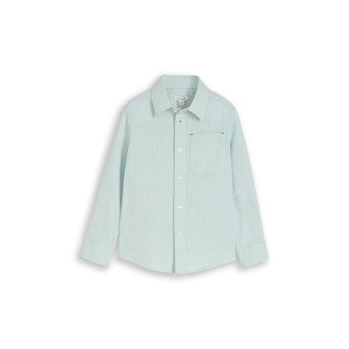 TOM TAILOR Jungen Dobby Hemd mit Streifen, blau, Gestreift, Gr. 128/134