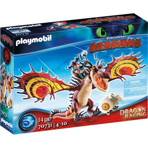 PLAYMOBIL Dragons 70731 Dragon Racing: Rotzbakke und Hakenzahn