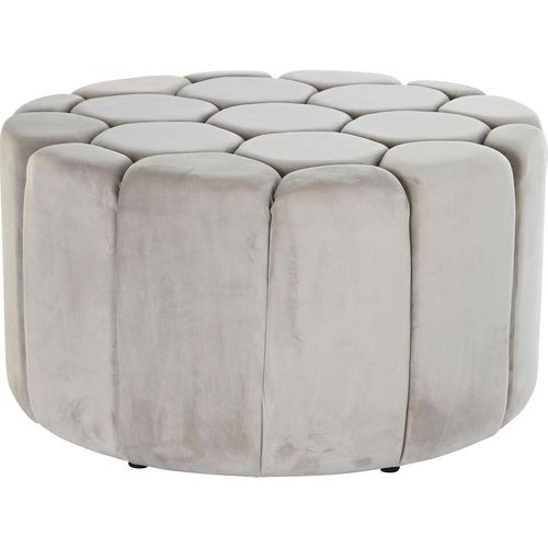 Reposapiés DKD Home Decor Beige Poliéster Madera MDF (86 x 86 x 48 cm)