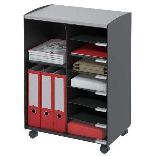 PAPERFLOW Bürowagen 51,4 x 33,0 x 72,0 cm schwarz