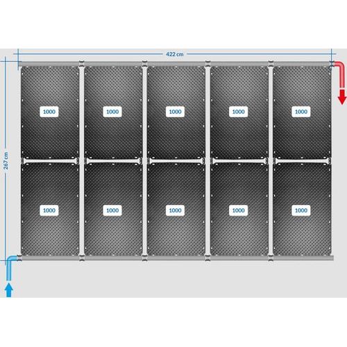 OKU Solarabsorber Pool-Solarheizung SET 20 - 10 Absorber